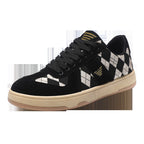 Damen Modische Sneaker mit Rautenmuster und rutschfester Sohle