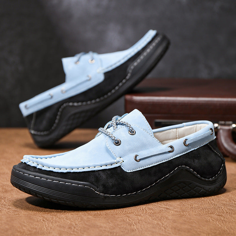 Herren Freizeit Leder Schuhe mit Wasserabweisender Sohle R&B