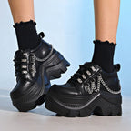 Damen Chunky Sneaker mit glanzvollen Kettenakzenten R&B