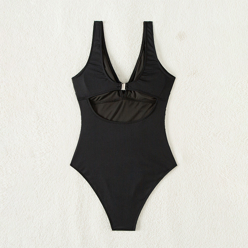 Damen Einteiliger Badeanzug mit elegantem Wickeldetail und figurformendem Schnitt R&B