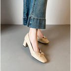 Damen elegante Pumps mit zartem Schleifen-Detail R&B