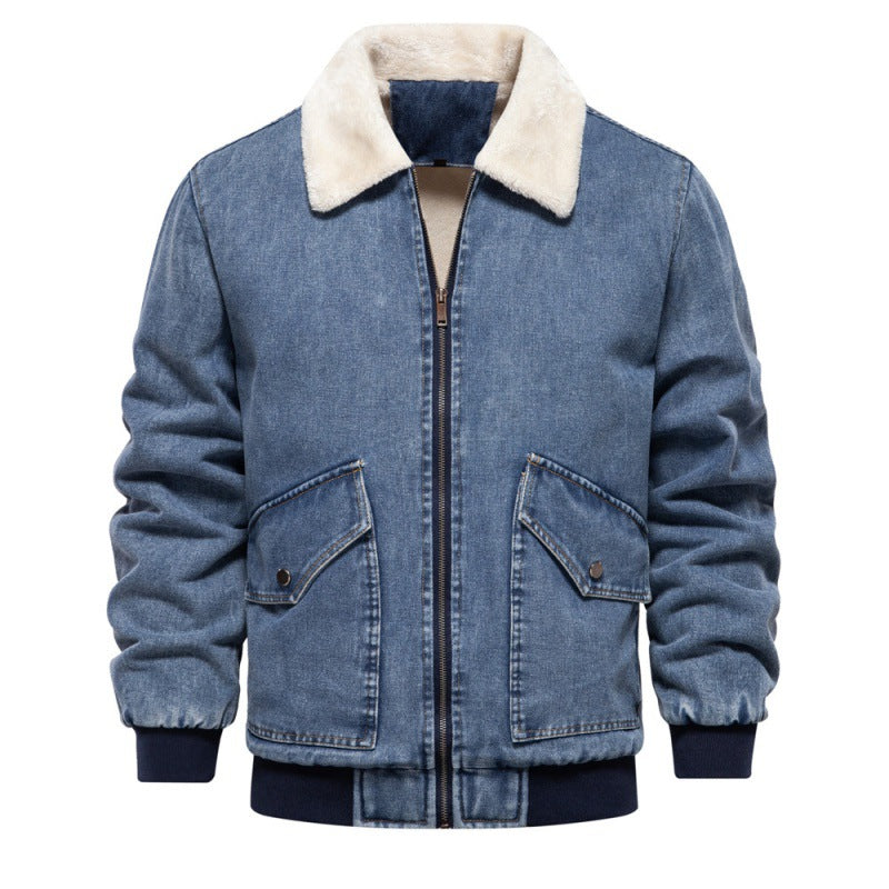 Herren Jeansjacke mit Fleecefutter und praktischen Taschen
