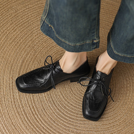 Damen elegante Schnürschuhe aus hochwertigem Leder R&B
