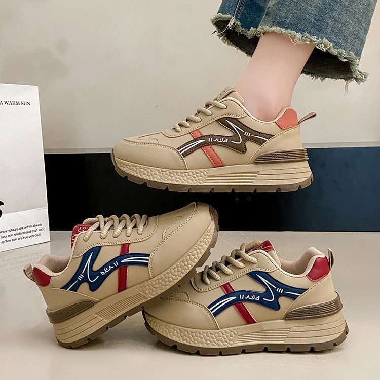 Damen modische Sneakers mit dicker Laufsohle und innovativer Fußbetttechnologie R&B