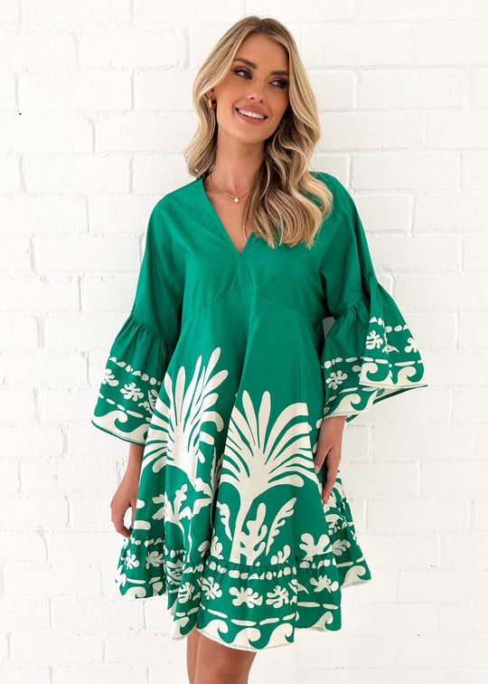 Damen Freizeitkleid mit voluminösen Ärmeln und strukturierten Rüschendetails R&B