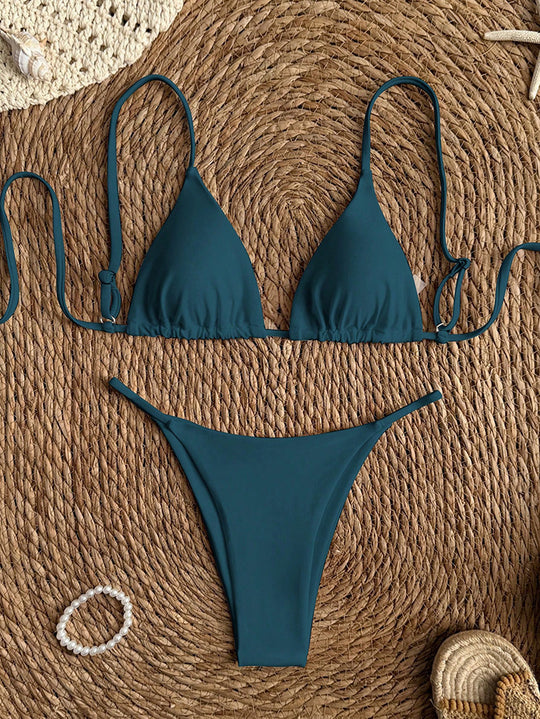 Damen Bikini-Set mit verspieltem Tie-Dye-Muster R&B