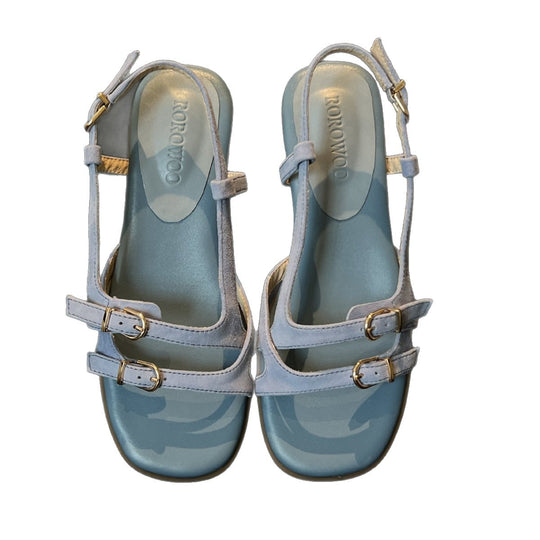 Damen Riemchen-Sandalen mit komfortablem Fußbett und modischem Schnallen-Design R&B