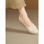 Damen bequeme Slip-On Ballerinas mit modischem Plateau R&B