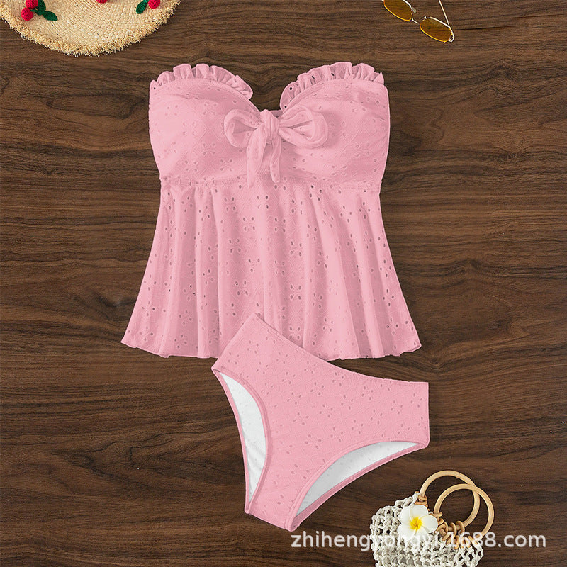 Damen Bustier-Badeanzug mit elegantem Rüschendesign R&B