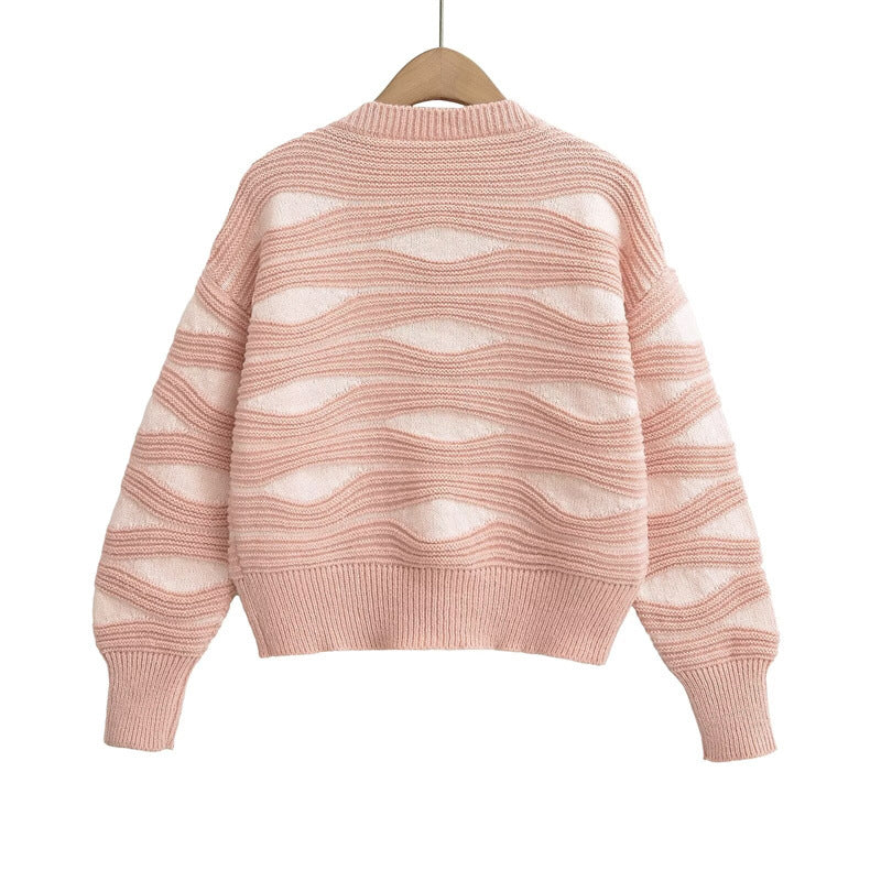 Damen Strickjacke mit strukturiertem Muster und hochwertigen Holzknöpfen R&B