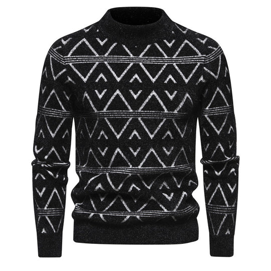 Herren Rollkragenpullover mit modernem Strukturdesign R&B