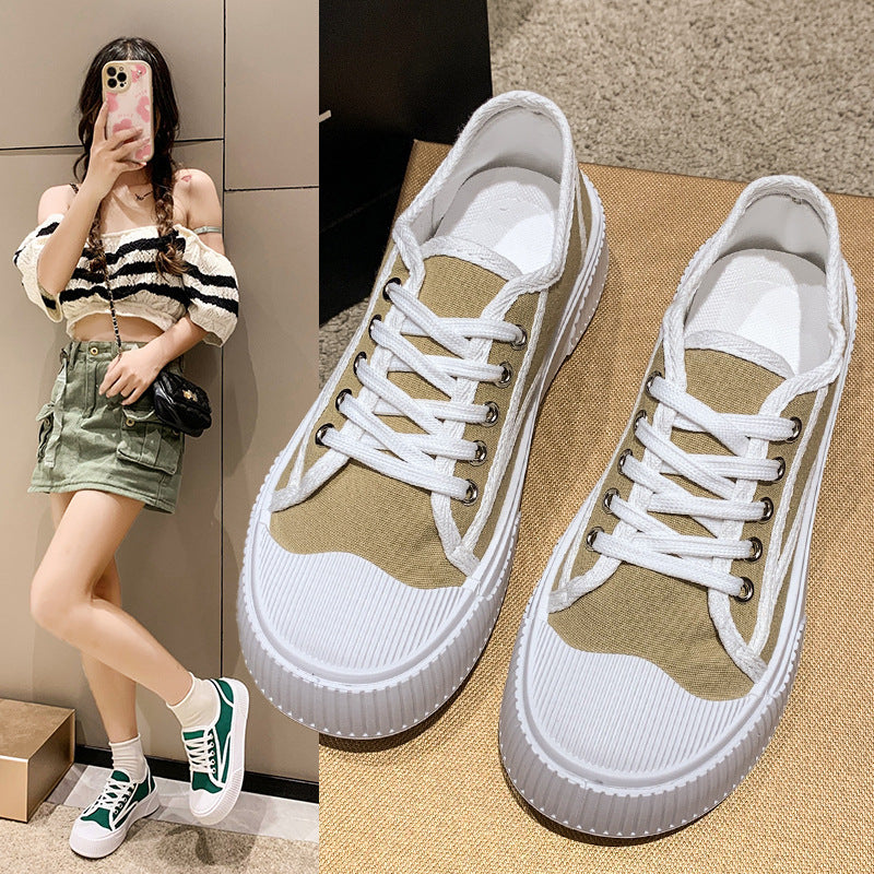Damen Modische Sneakers mit erhöhtem Sohlenprofil und stylischem Design R&B