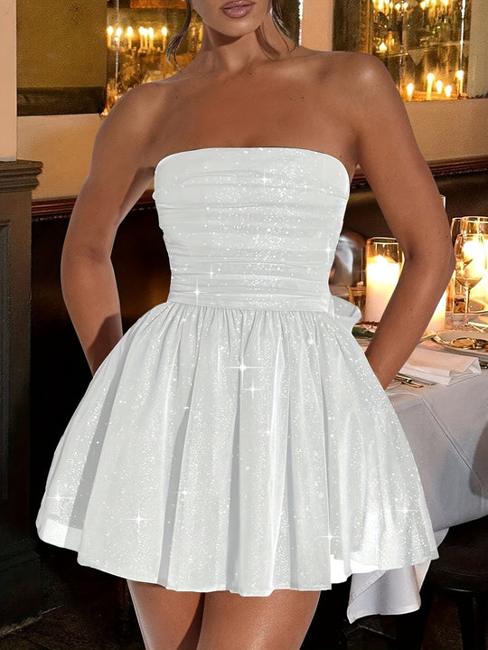 Damen Mini-Kleid im glamourösen Shimmer-Design R&B