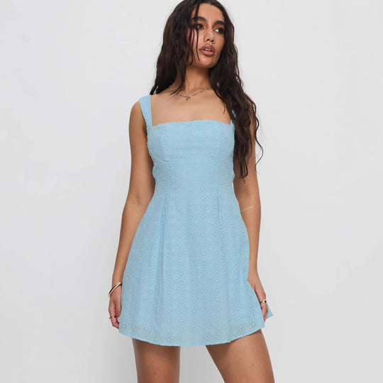 Damen Sommerliches Minikleid mit zauberhaftem Blütenmuster und verstellbaren Trägern R&B
