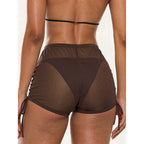 Damen Sportliche Schwimmshorts mit verstellbaren Seitenbändern R&B