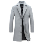 Herren Eleganter Wollmantel mit modernem Schnitt und warmer Innenausstattung