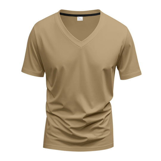 Herren V-Ausschnitt T-Shirt aus atmungsaktiver und schnelltrocknender Baumwolle R&B