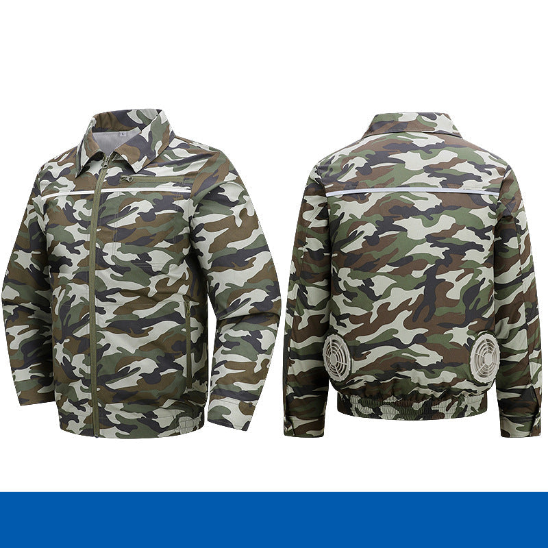 Herren nan atmungsaktive Kühljacke mit integrierten USB-Lüftern R&B