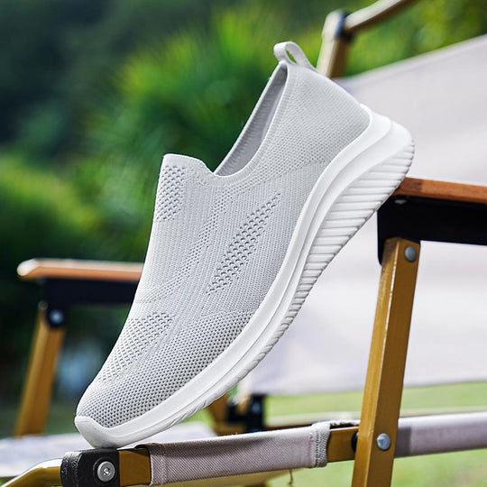Herren Leichte Slip-On Sport Sneakers mit Atmungsaktivem Strickdesign R&B