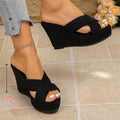 Damen Wedge-Pantoletten mit R&Brnem Riemendesign und komfortablem Fußbett R&B