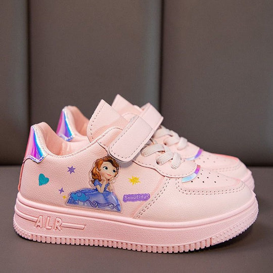 Damen Sneakers mit verspieltem Prinzessinnenmotiv und praktischem Klettverschluss R&B