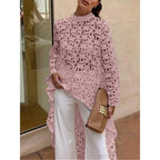 Damen Spitzenoberteil mit asymmetrischem Saum R&B