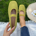 Damen atmungsaktive Ballerinas mit flexiblem Gummi-Obermaterial und verstellbarem Riemen R&B