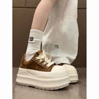 Damen Modische Plateau Sneakers mit weicher Sohle und lässigem Design