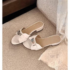 Damen Elegante Mules mit modischer Schnalle R&B