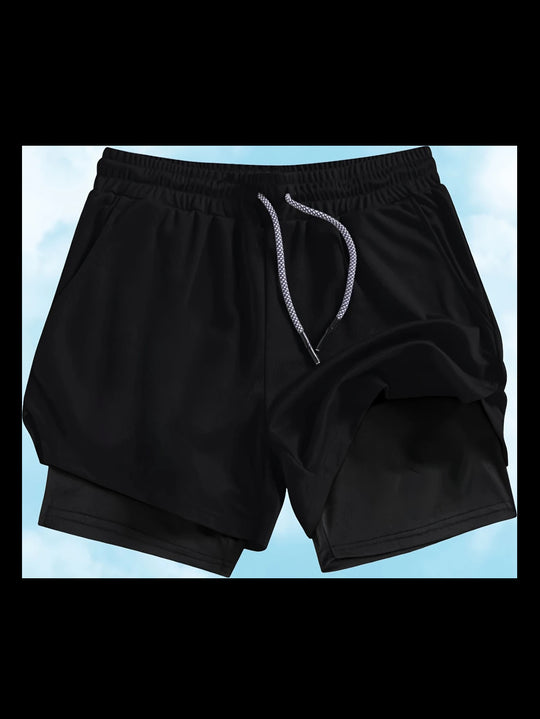 R&B | Atmungsaktive Doppel-Shorts für Männer