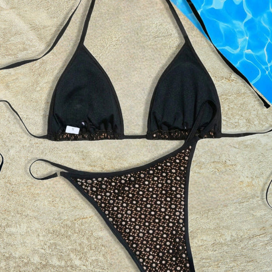 Damen Triangel-Bikini-Set mit raffinierten Details R&B