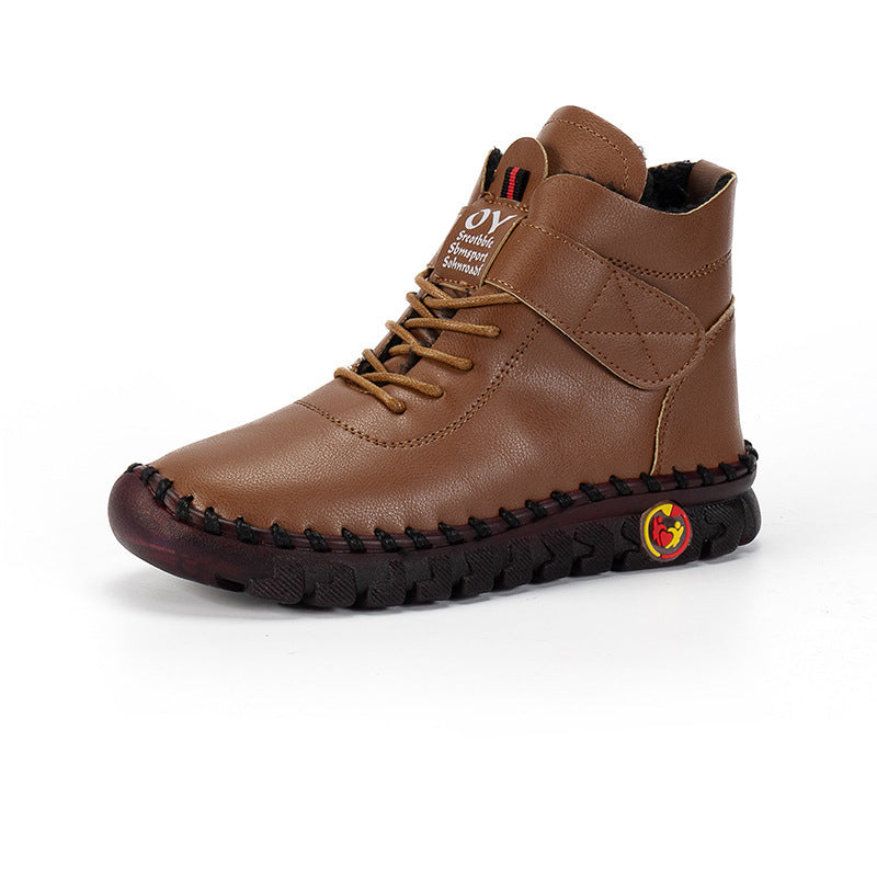 Damen klassische Schnürstiefel mit funktionalem Design und hochwertiger Lederausstattung EB