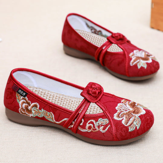 Damen Elegante und handbestickte Gastronomie-Ballerinas R&B