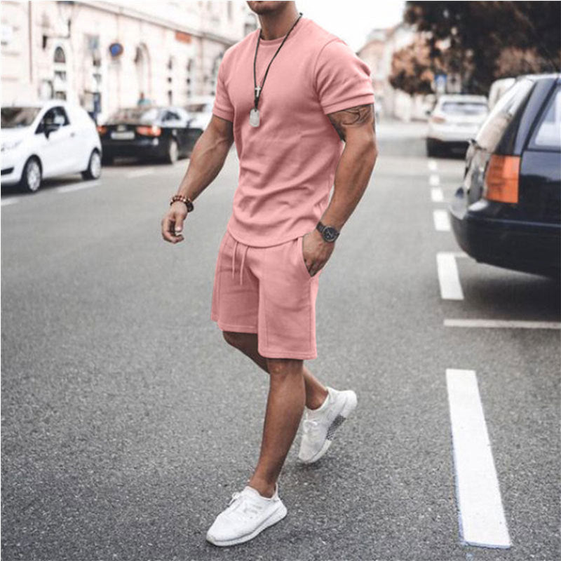 Herren sportliches Kurzarm-Set aus atmungsaktivem Material R&B
