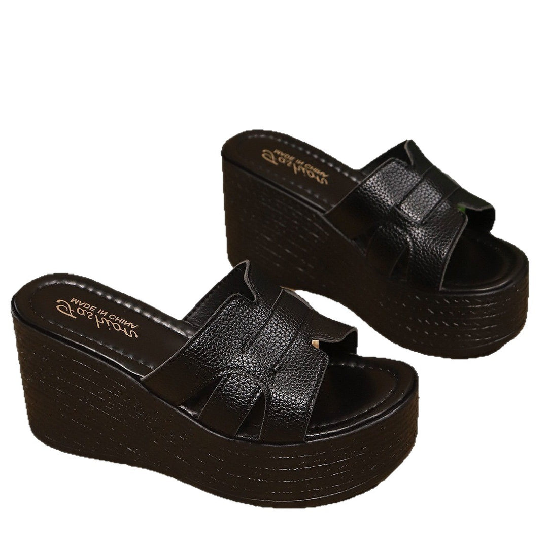 Damen Plattform-Pantoletten mit trendigem Riemchen-Design R&B