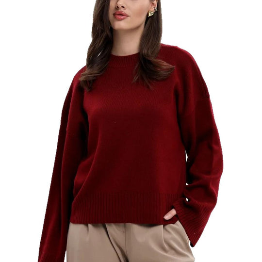 Damen Bequemer Pullover mit Oversized-Schnitt und breiten Ärmeln R&B