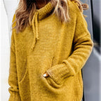 Damen lässiger Pullover mit Kapuze und strukturiertem GewR&Be R&B