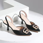 Damen Slingback Pumps mit elegantem Schmuckdetail R&B
