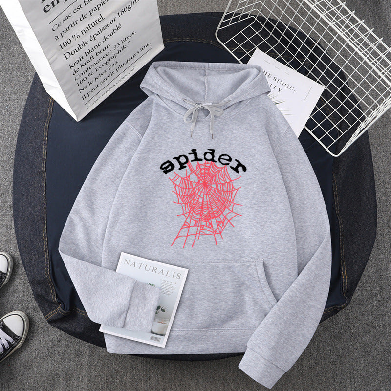 Damen Kapuzensweater mit kreativem Spinnenmotiv R&B
