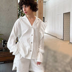 Damen Loungewear Set mit eleganten Rüschendetails R&B