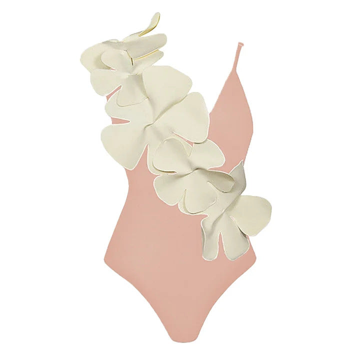 Damen eleganter Badeanzug mit floralem Design R&B