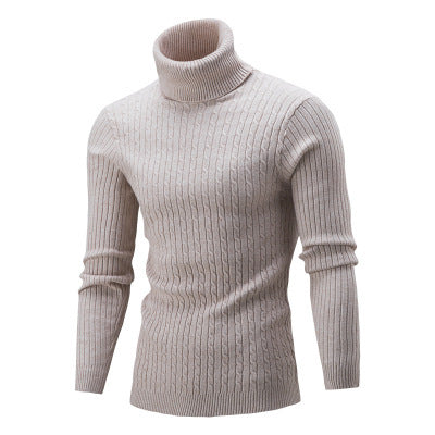 Herren Rollkragenpullover im klassischen Rippmuster R&B