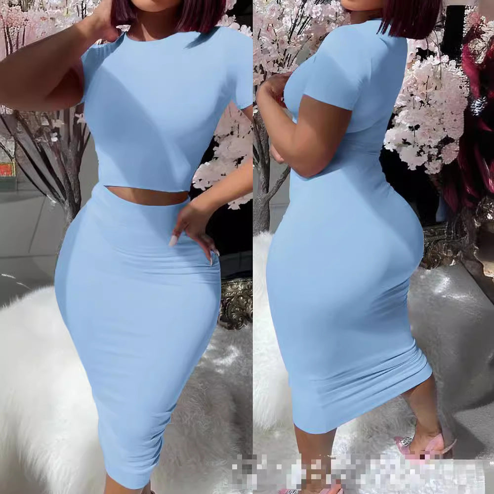 Damen Crop-Top und Bleistiftrock Set R&B