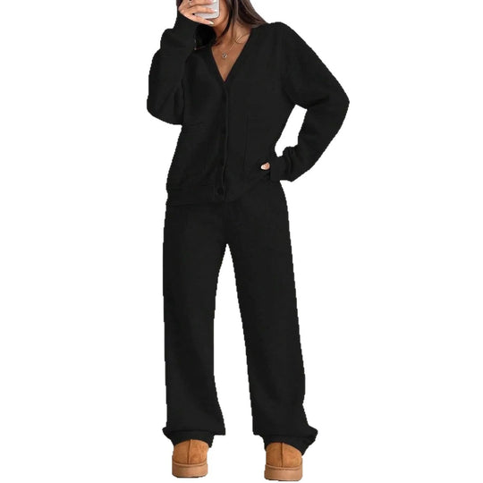 Damen Lässiges Cardigan und Hosen Set R&B