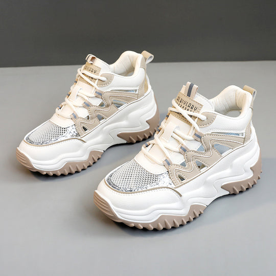 Damen Sportliche Chunky Sneakers mit atmungsaktiver Mesh-Oberfläche und robustem Profil R&B