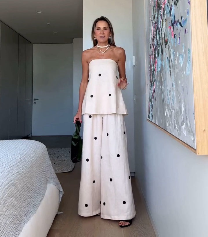 Damen weites Zweiteiler-Outfit mit elegantem Top Heidi-Mode