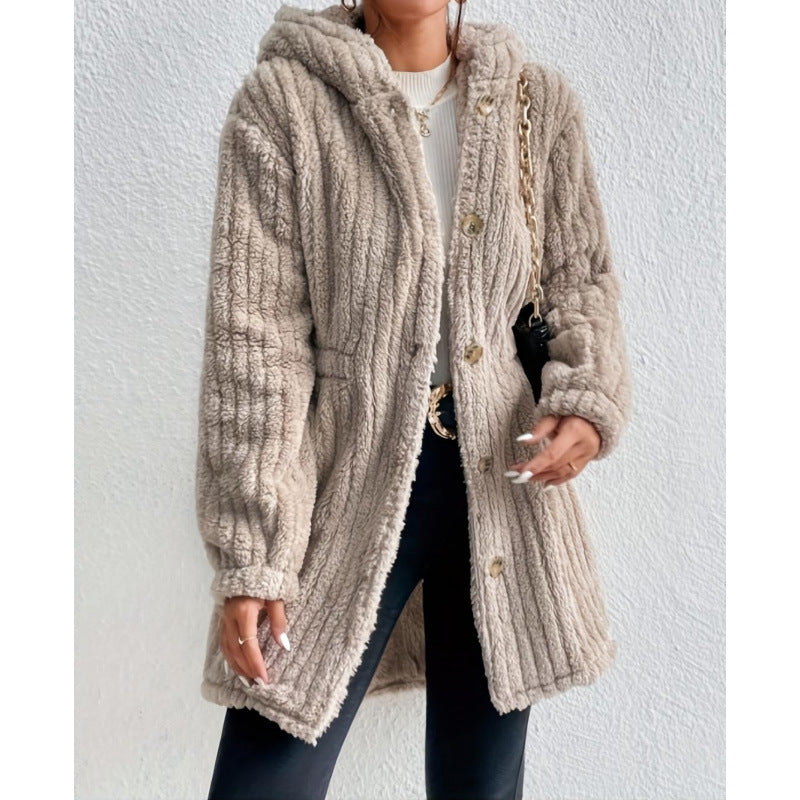 Damen Kuschelige Strickjacke mit langen Ärmeln und voluminösem Schnitt R&B