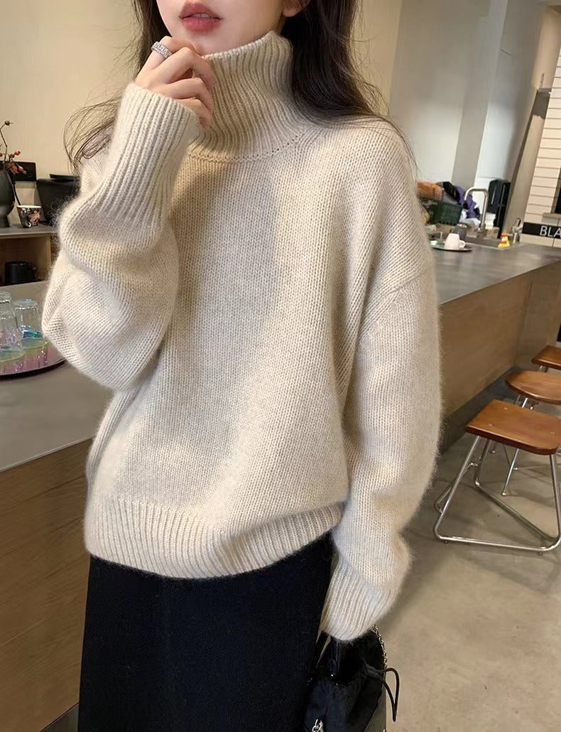 Damen Kuscheliger Rollkragenpullover aus hochwertigem Strick R&B