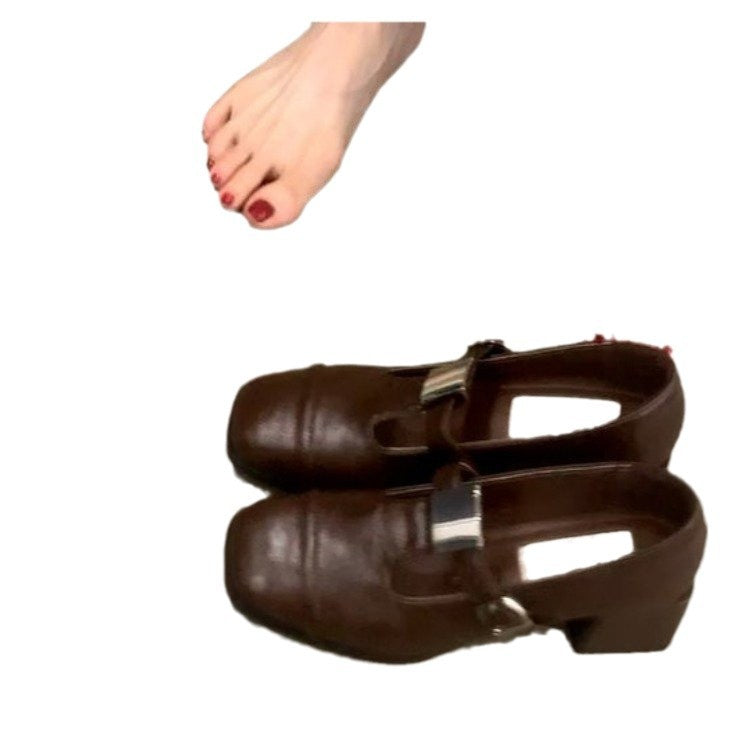 Damen Mary Jane Blockabsatzschuhe mit modischem Schnallenverschluss R&B