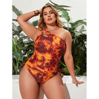 Damen Einteiler Badeanzug mit asymmetrischem Schnitt und modischem Wickeldetail R&B